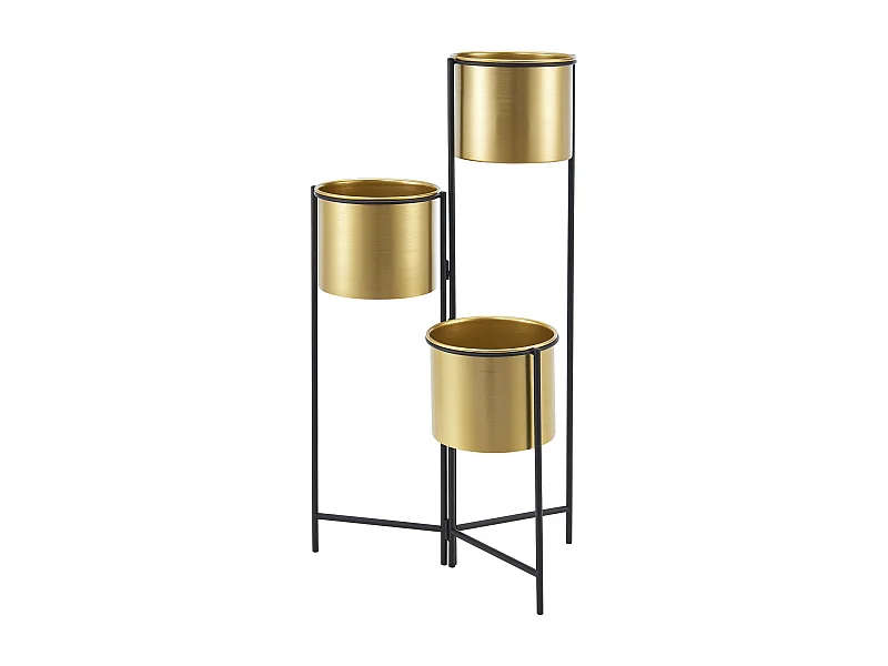 Suporte para plantas (com 3 vasos) haasdonk latão preto 03_0007683