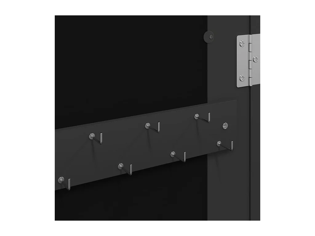Armadietto per gioielli, organizer per mobili, camera da letto, guardaroba, bagno con specchio a parete 30 x 8,5 x 90 cm nero 02_0022841