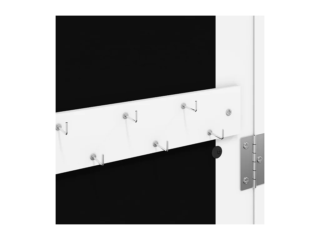 Armadietto per gioielli, organizer per mobili, camera da letto, guardaroba, bagno con specchio a parete 30 x 8,5 x 106 cm bianco 02_0022832