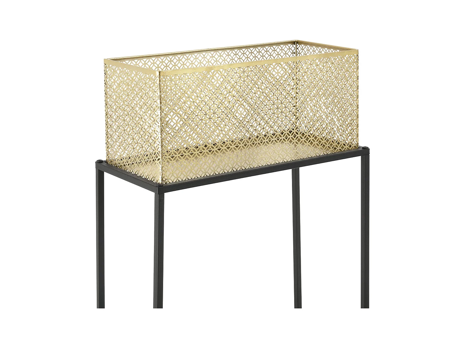 Conjunto de 2 suportes para plantas em latão preto 03_0007727