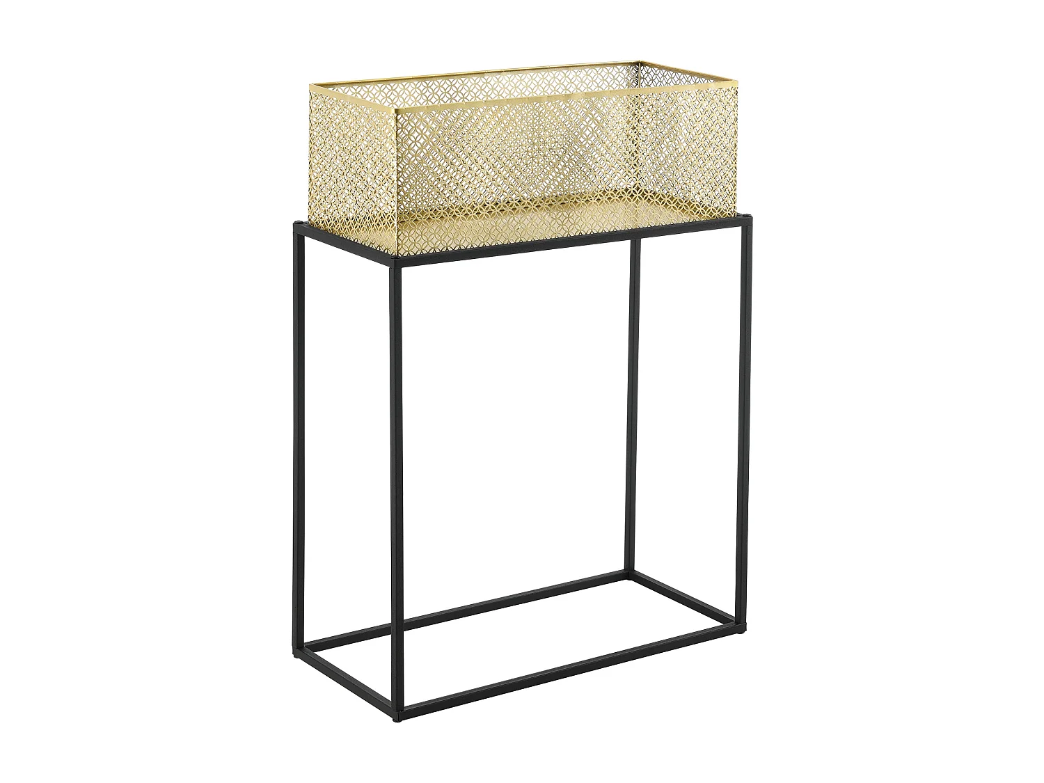 Conjunto de 2 suportes para plantas em latão preto 03_0007727