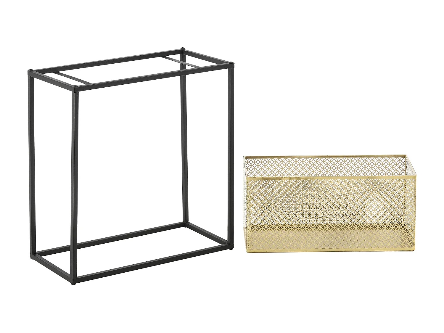 Conjunto de 2 suportes para plantas em latão preto 03_0007727