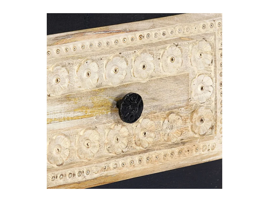 Mesa de cabeceira cômoda guarda-roupa móveis de quarto esculpidos à mão cinza 40x30x50 cm madeira de mangueira 1402036