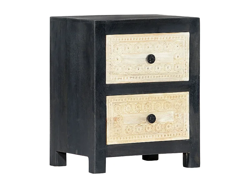 Table de nuit chevet gris 40 x 30 x 50 cm 1402036