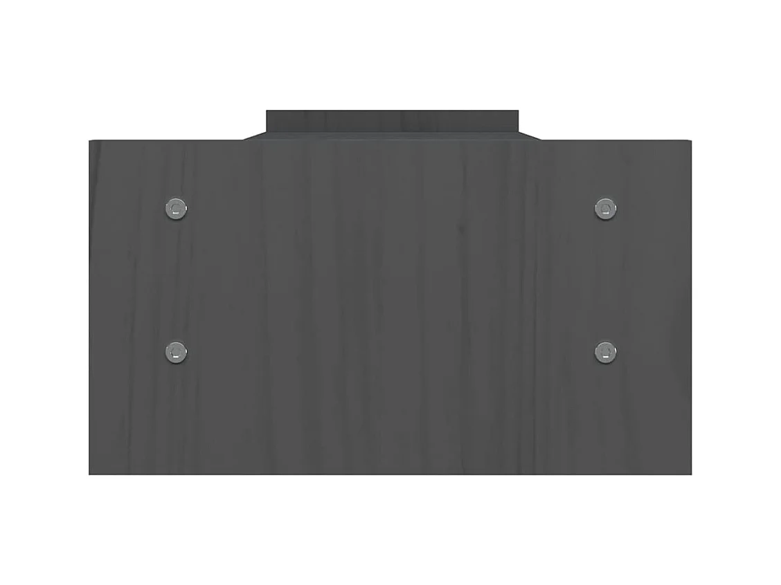 Suporte para monitor mesa e móveis 100 x 27 x 15 cm madeira maciça de pinho cinza 02_0044846