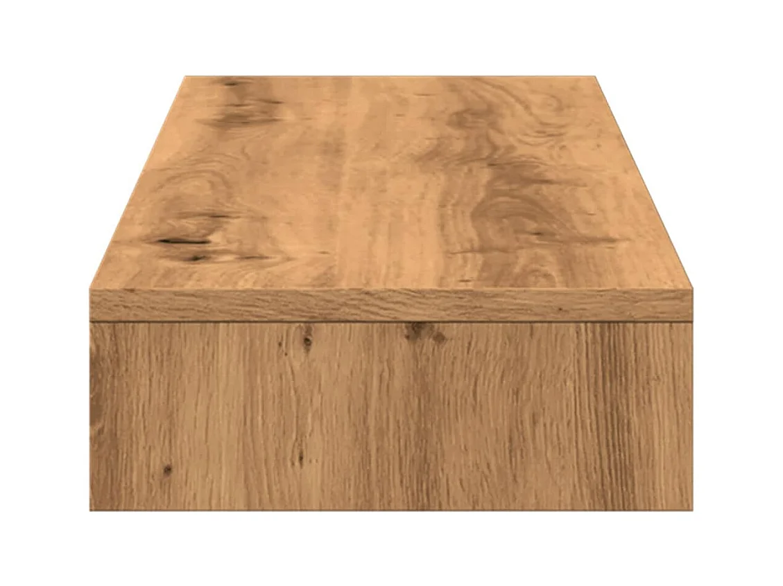 Suporte de mesa para monitor móveis de escritório feito à mão 100 x 27 x 10 cm madeira projetada marrom 02_0044909