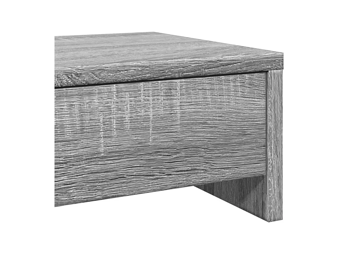 Mesa de escritorio con soporte para monitor y cajones de madera de ingeniería Sonoma gris 02_0044946