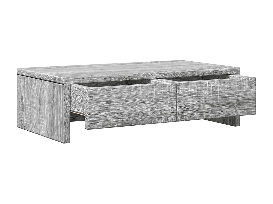 Suporte para monitor mesa e móveis com gavetas madeira projetada Sonoma cinza 02_0044946