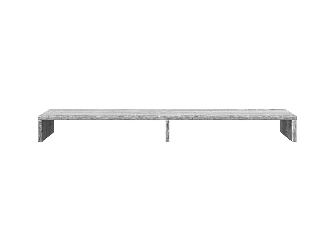 Mesa de monitor para oficina Sonoma 100 x 27 x 10 cm madera de ingeniería color gris 02_0044976