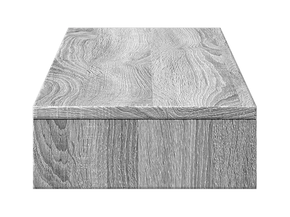 Mesa de monitor para oficina Sonoma 100 x 27 x 10 cm madera de ingeniería color gris 02_0044976