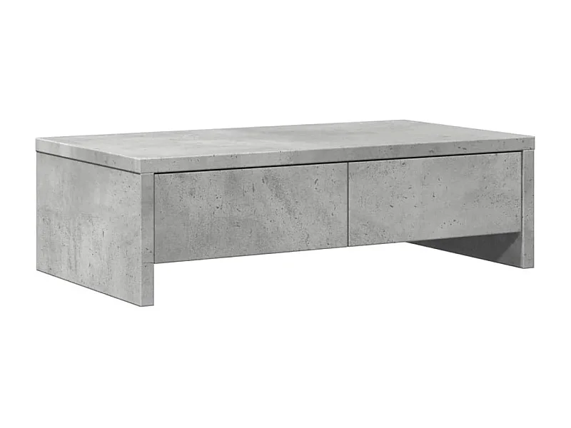 Suporte para monitor mesa e móveis com gavetas madeira projetada cinza 02_0044940