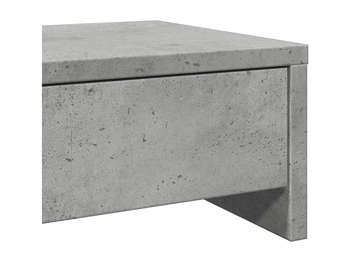 Suporte para monitor mesa e móveis com gavetas madeira projetada cinza 02_0044940