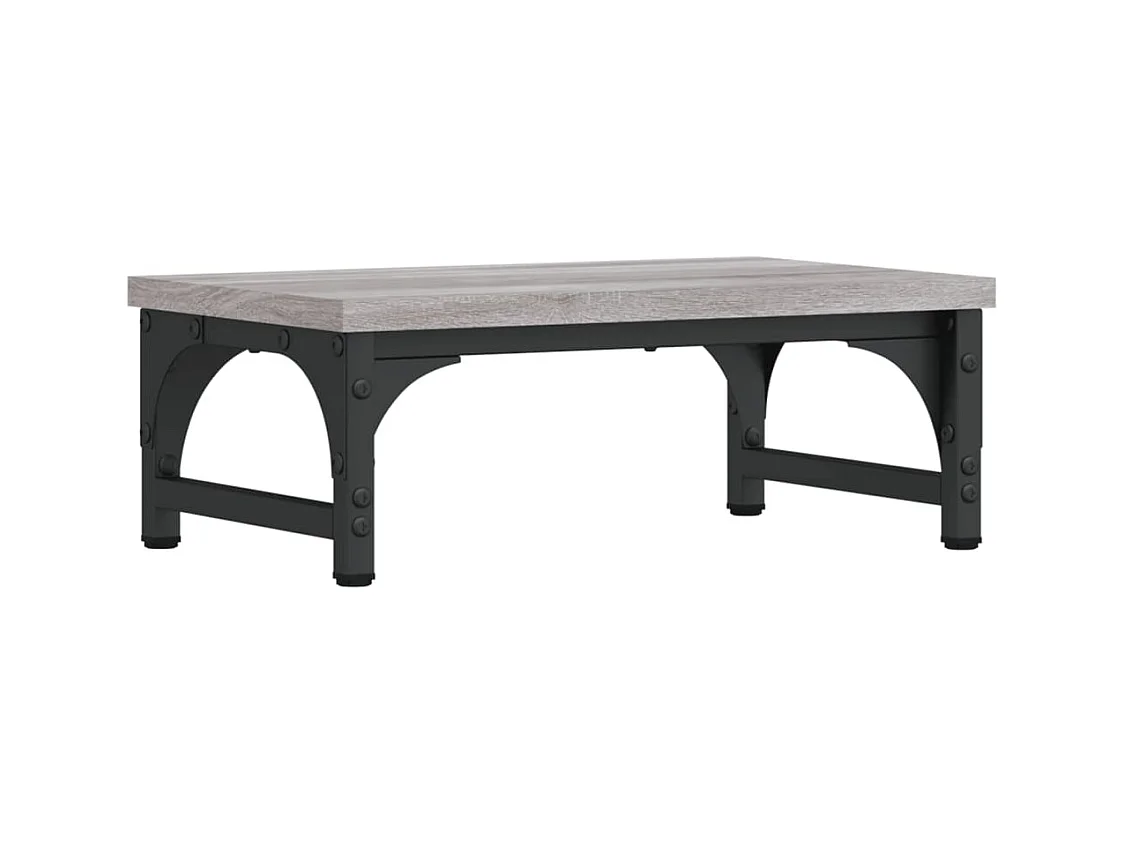 Supporto per monitor da tavolo mobile da ufficio Sonoma 37 x 23 x 14 cm legno ingegnerizzato grigio 02_0044986