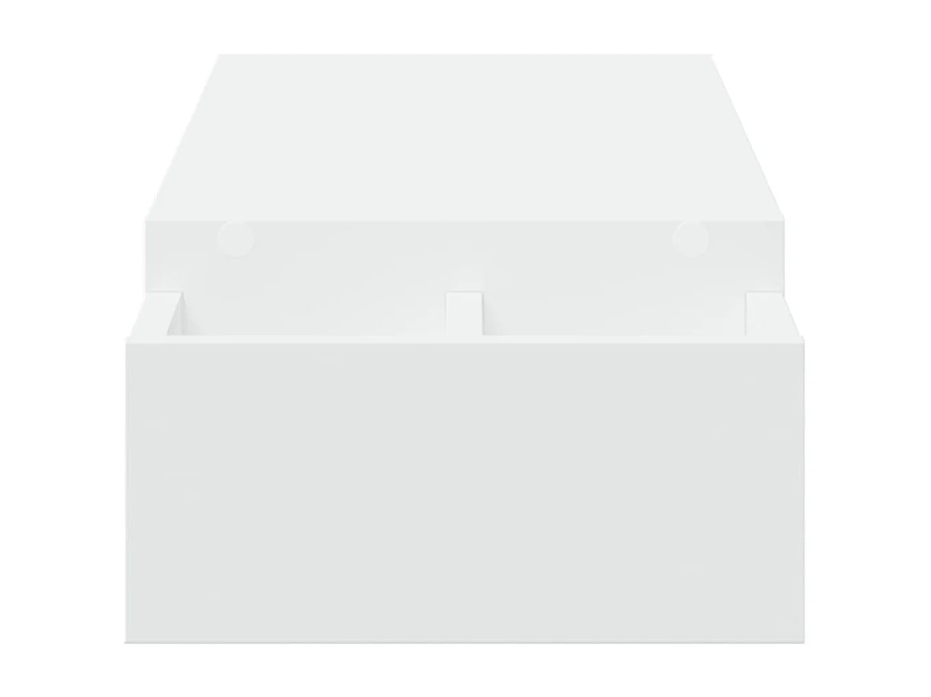 Supporto per monitor tavolo da scrivania con contenitore in legno ingegnerizzato bianco 02_0044922