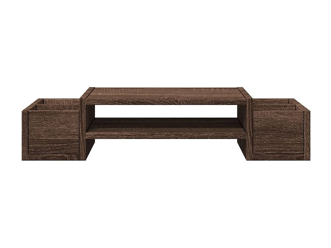 Suporte para monitor mesa móveis escritório e armazenamento madeira projetada marrom 02_0044959