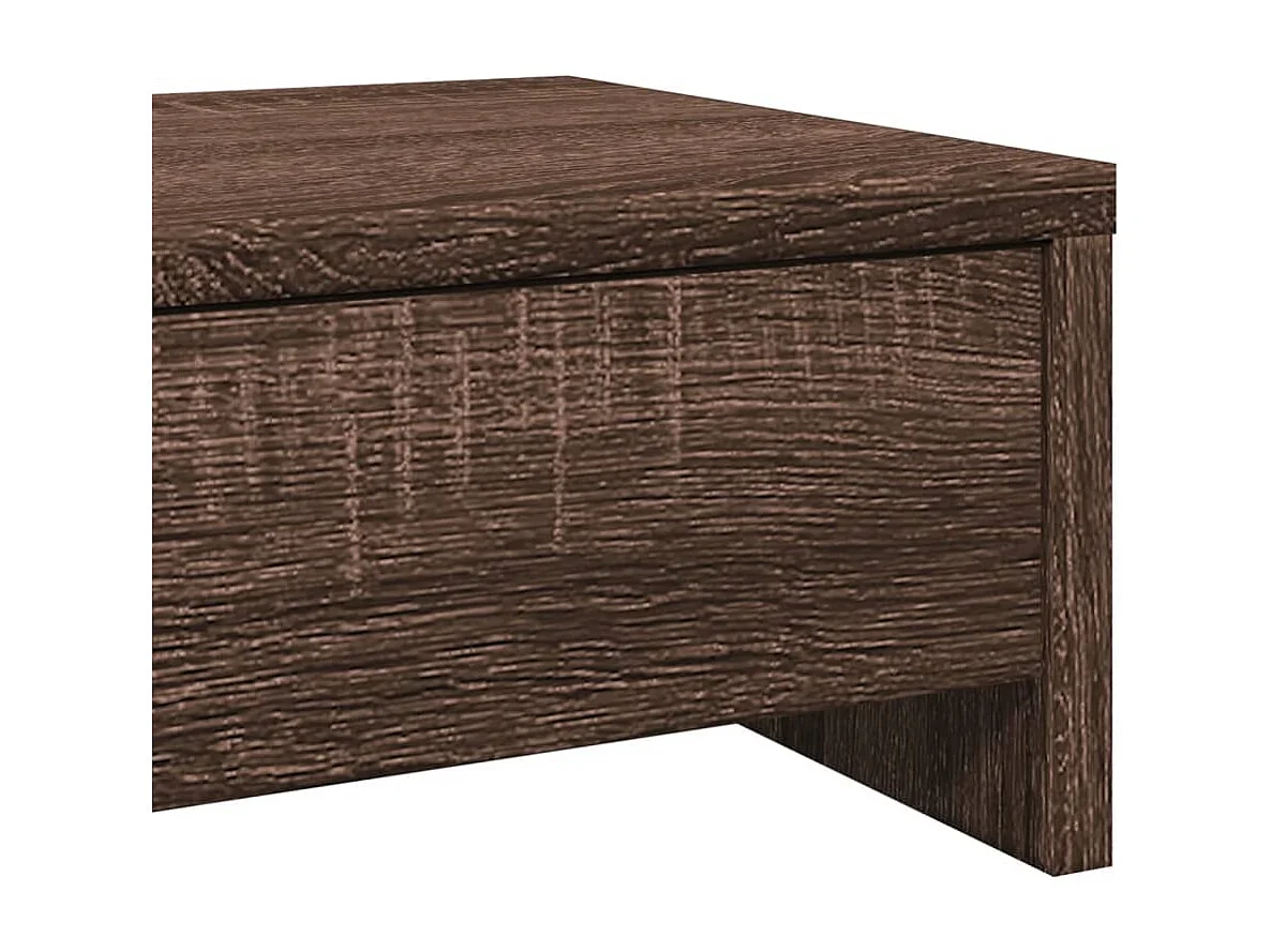 Supporto per monitor tavolo da scrivania con cassetti legno ingegnerizzato marrone 02_0044939