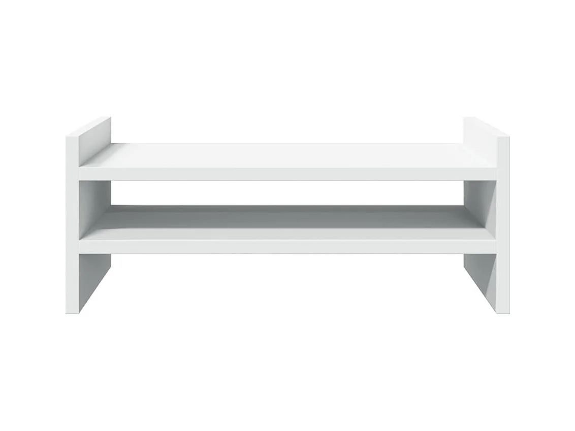 Supporto per monitor tavolo da scrivania 50 x 27 x 20 cm in legno ingegnerizzato bianco 02_0044883