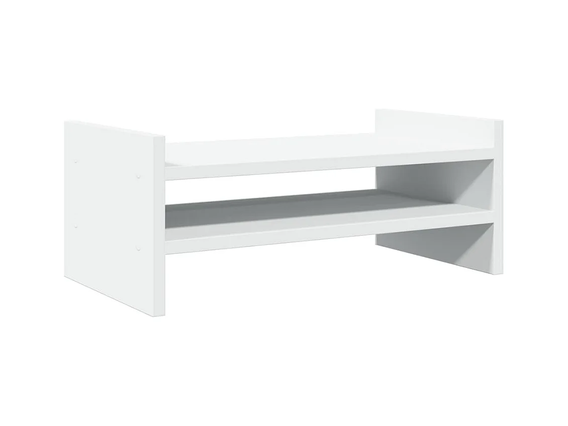 Supporto per monitor tavolo da scrivania 50 x 27 x 20 cm in legno ingegnerizzato bianco 02_0044883