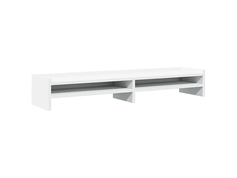 Supporto per monitor tavolo da scrivania 100 x 24 x 16 cm in legno ingegnerizzato bianco 02_0044825