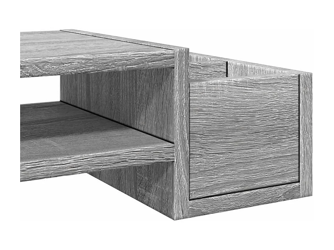 Supporto per monitor tavolo da scrivania con contenitore in legno ingegnerizzato Sonoma grigio 02_0044931