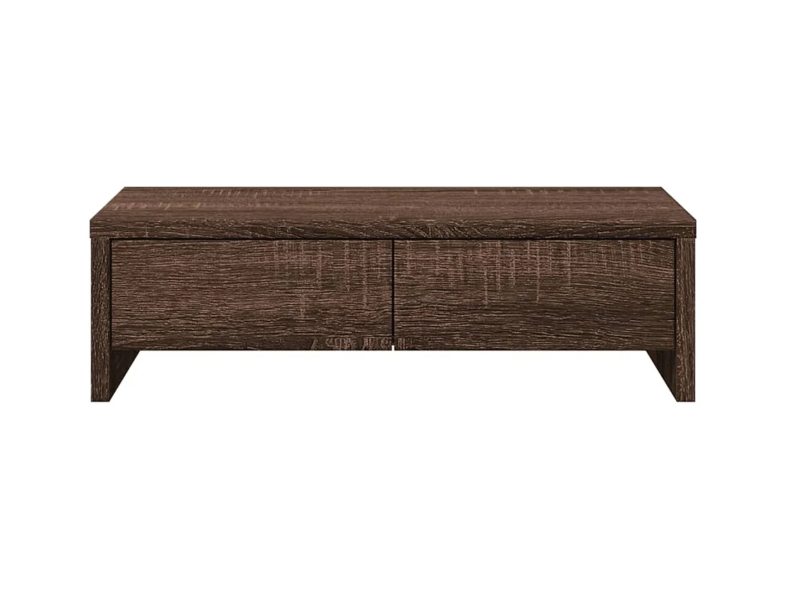 Suporte para monitor mesa e móveis com gavetas madeira projetada marrom 02_0044938