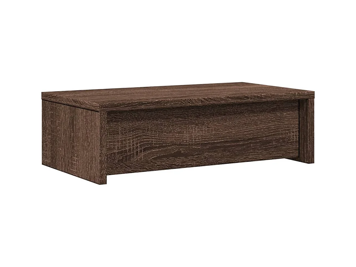 Suporte para monitor mesa e móveis com gavetas madeira projetada marrom 02_0044938