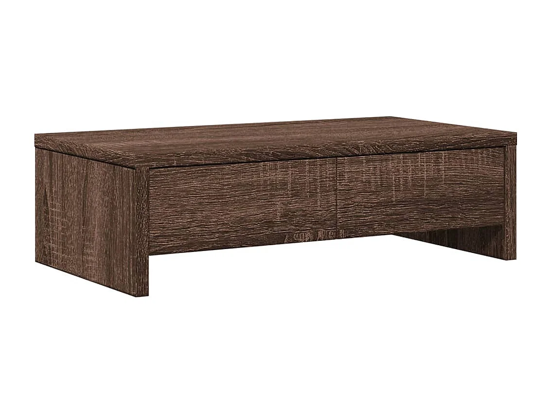Suporte para monitor mesa e móveis com gavetas madeira projetada marrom 02_0044938