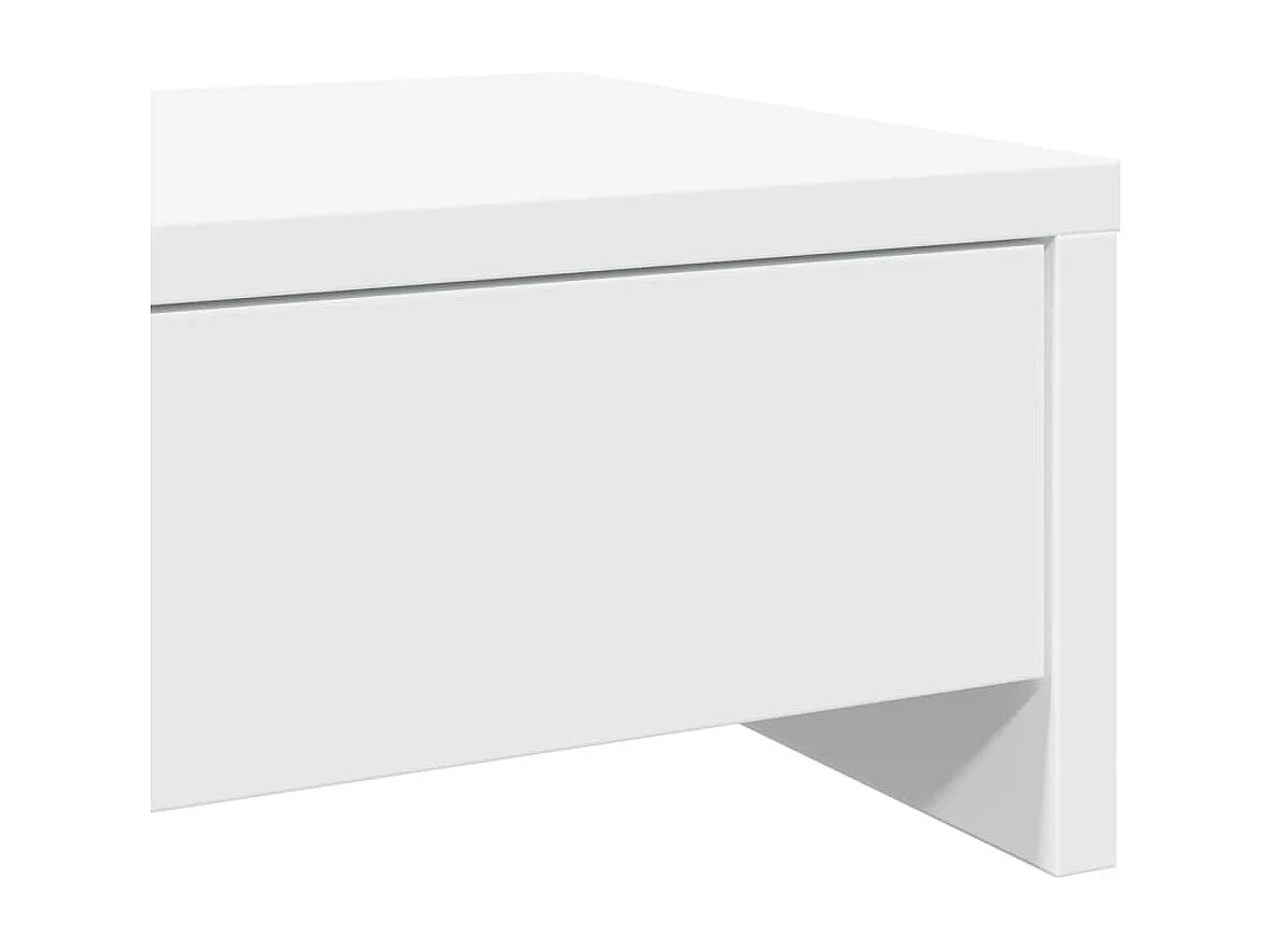 Supporto per monitor tavolo da scrivania con cassetti in legno ingegnerizzato bianco 02_0044935