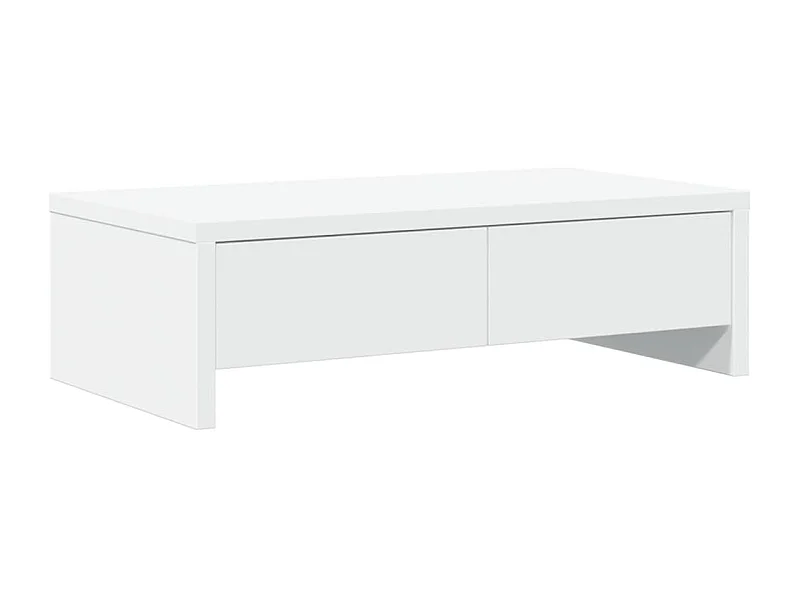 Supporto per monitor tavolo da scrivania con cassetti in legno ingegnerizzato bianco 02_0044935