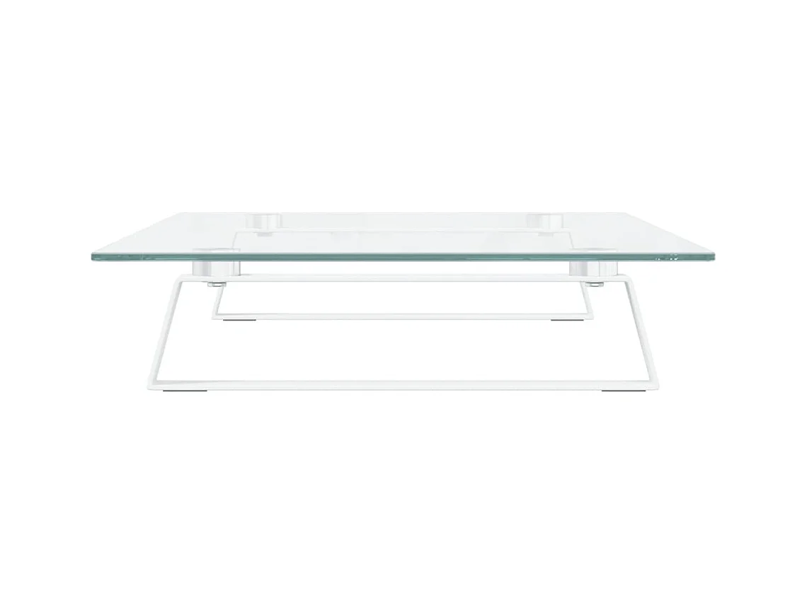 Suporte para monitor mesa e móvel 60 x 35 x 8 cm vidro temperado e metal branco 02_0044898