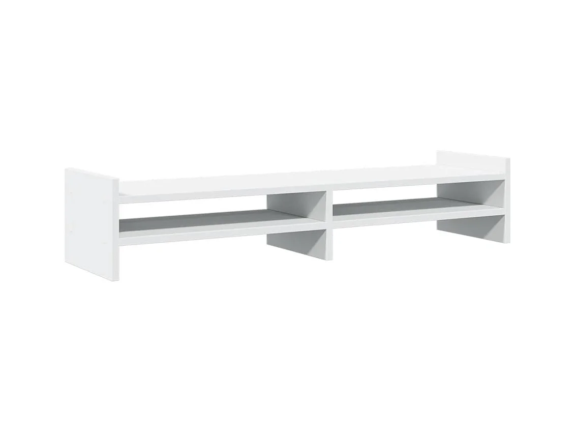 Supporto per monitor tavolo da scrivania 100 x 27 x 20 cm in legno ingegnerizzato bianco 02_0044847