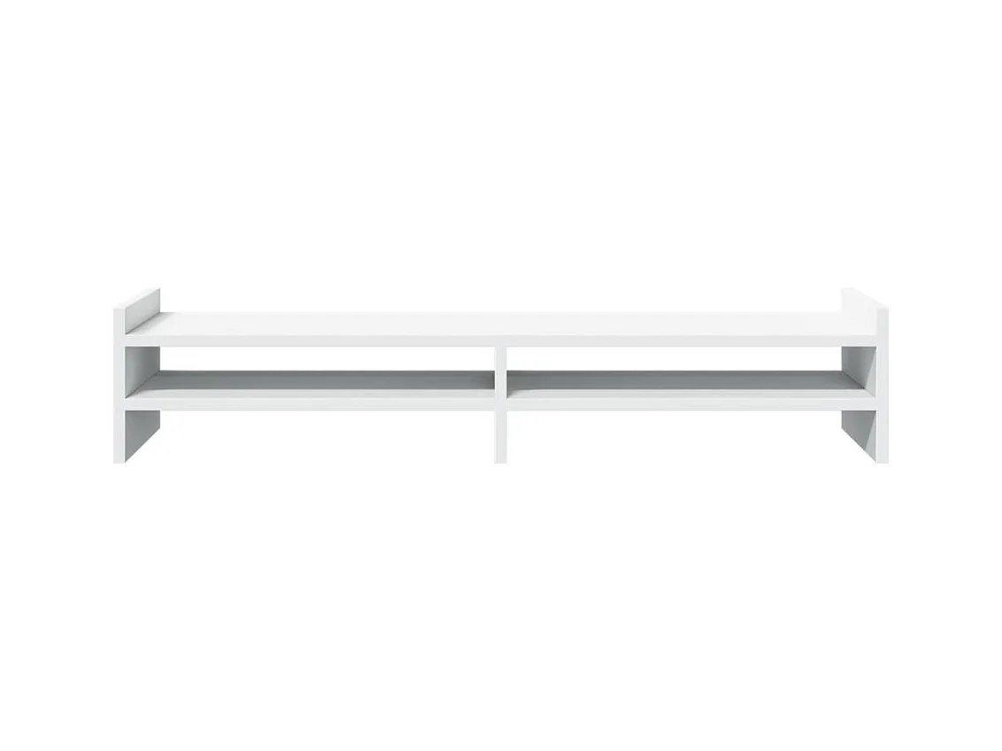 Supporto per monitor tavolo da scrivania 100 x 27 x 20 cm in legno ingegnerizzato bianco 02_0044847