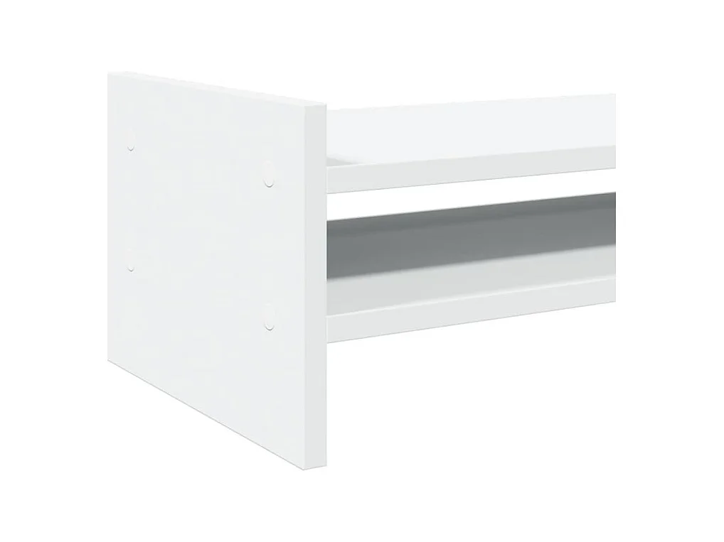 Supporto per monitor tavolo da scrivania 100 x 27 x 20 cm in legno ingegnerizzato bianco 02_0044847