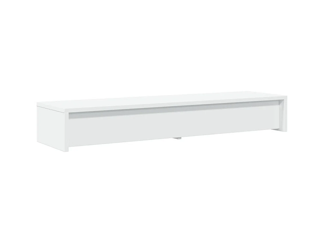 Supporto per monitor tavolo da scrivania con cassetti in legno ingegnerizzato bianco 02_0044934