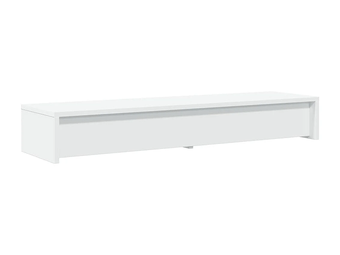 Supporto per monitor tavolo da scrivania con cassetti in legno ingegnerizzato bianco 02_0044934