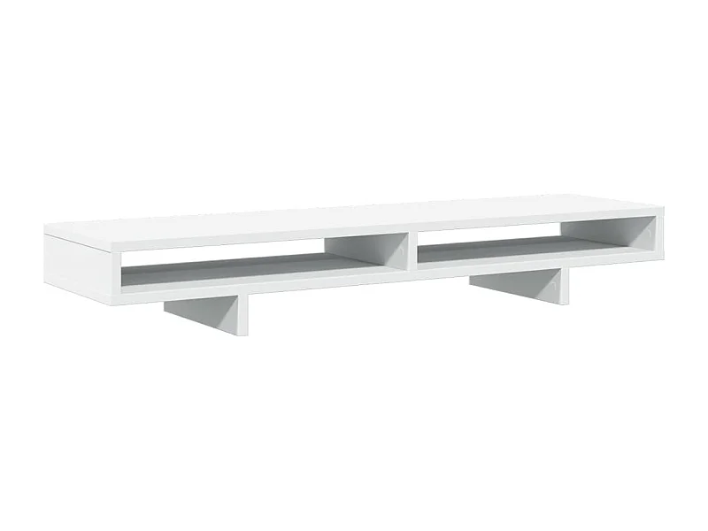 Supporto per monitor tavolo da scrivania 100 x 27 x 15 cm in legno ingegnerizzato bianco 02_0044837