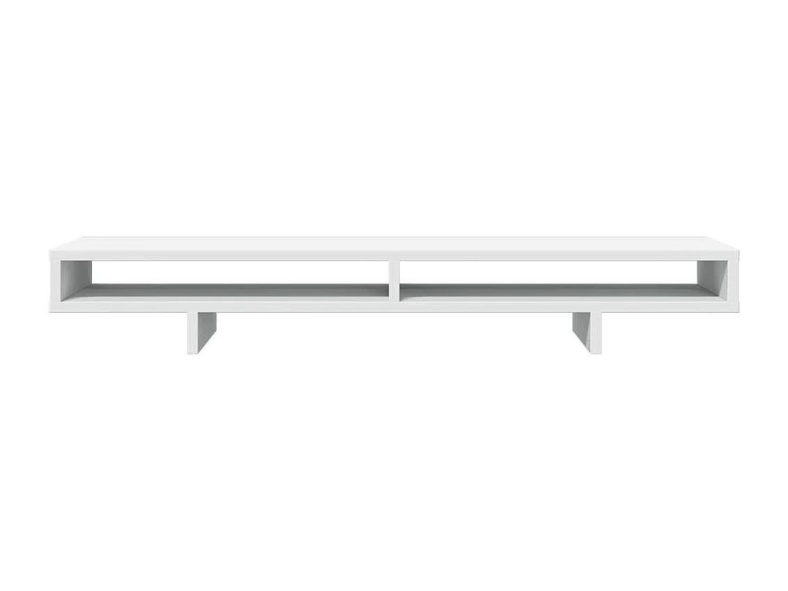 Supporto per monitor tavolo da scrivania 100 x 27 x 15 cm in legno ingegnerizzato bianco 02_0044837