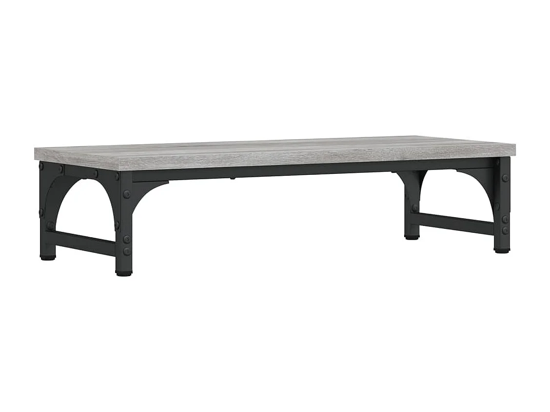 Mesa de monitor para oficina Sonoma 55 x 23 x 14 cm madera de ingeniería color gris 02_0045000