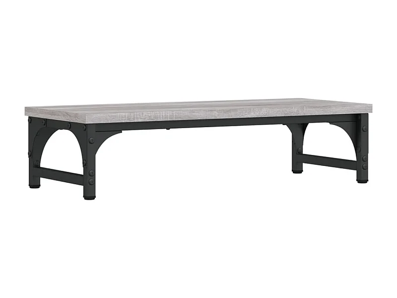 Mesa de monitor para oficina Sonoma 55 x 23 x 14 cm madera de ingeniería color gris 02_0045000