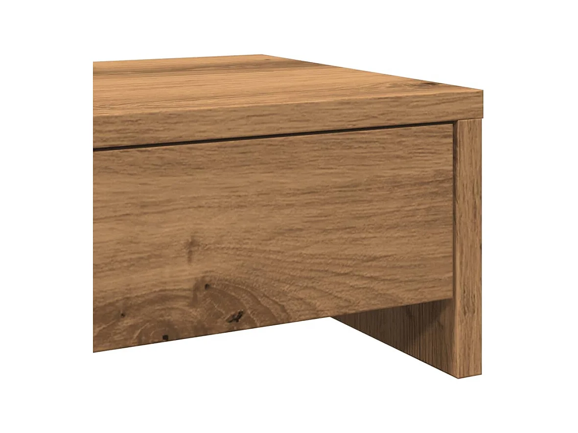 Suporte para monitor mesa móveis escrivaninha e gavetas feito à mão madeira projetada marrom 02_0044963