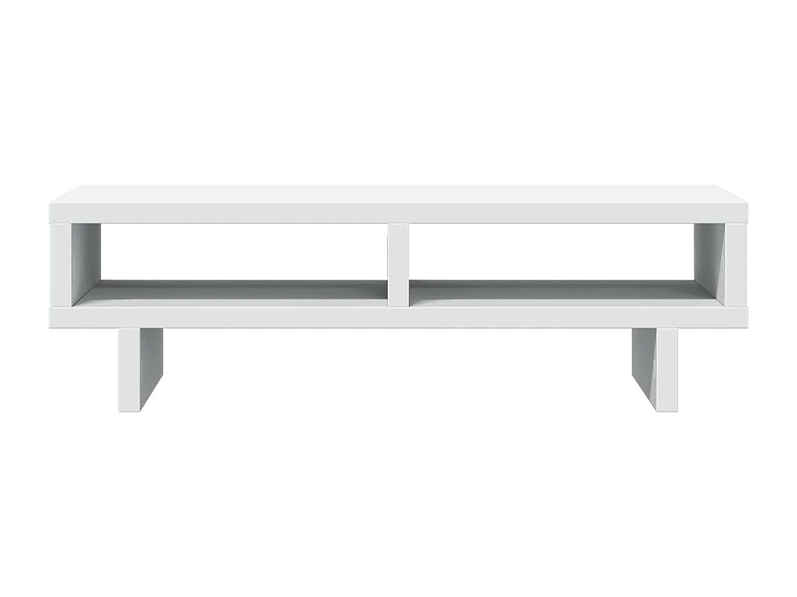 Mesa de escritorio con soporte para monitor mueble de 50 x 27 x 15 cm madera de ingeniería color blanco 02_0044873