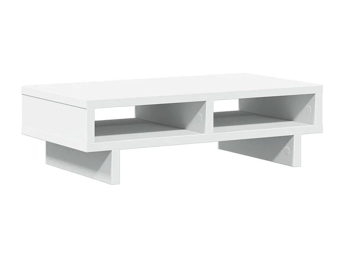 Mesa de escritorio con soporte para monitor mueble de 50 x 27 x 15 cm madera de ingeniería color blanco 02_0044873
