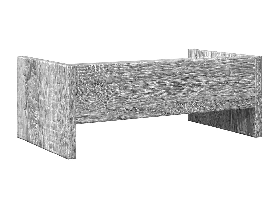 Mesa de monitor para oficina Sonoma 42 x 24 x 16 cm madera de ingeniería color gris 02_0044988