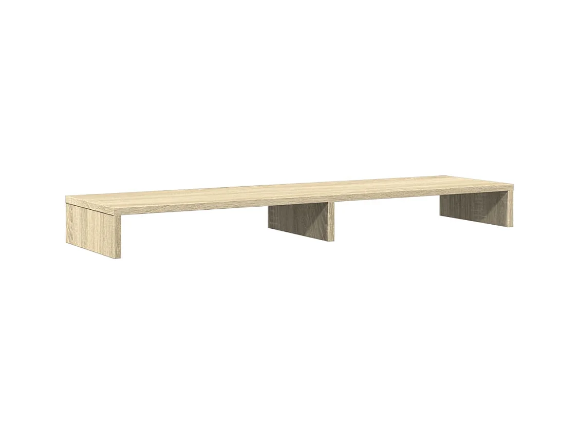 Mesa de monitor para oficina Sonoma 100 x 27 x 10 cm madera de ingeniería marrón 02_0044975
