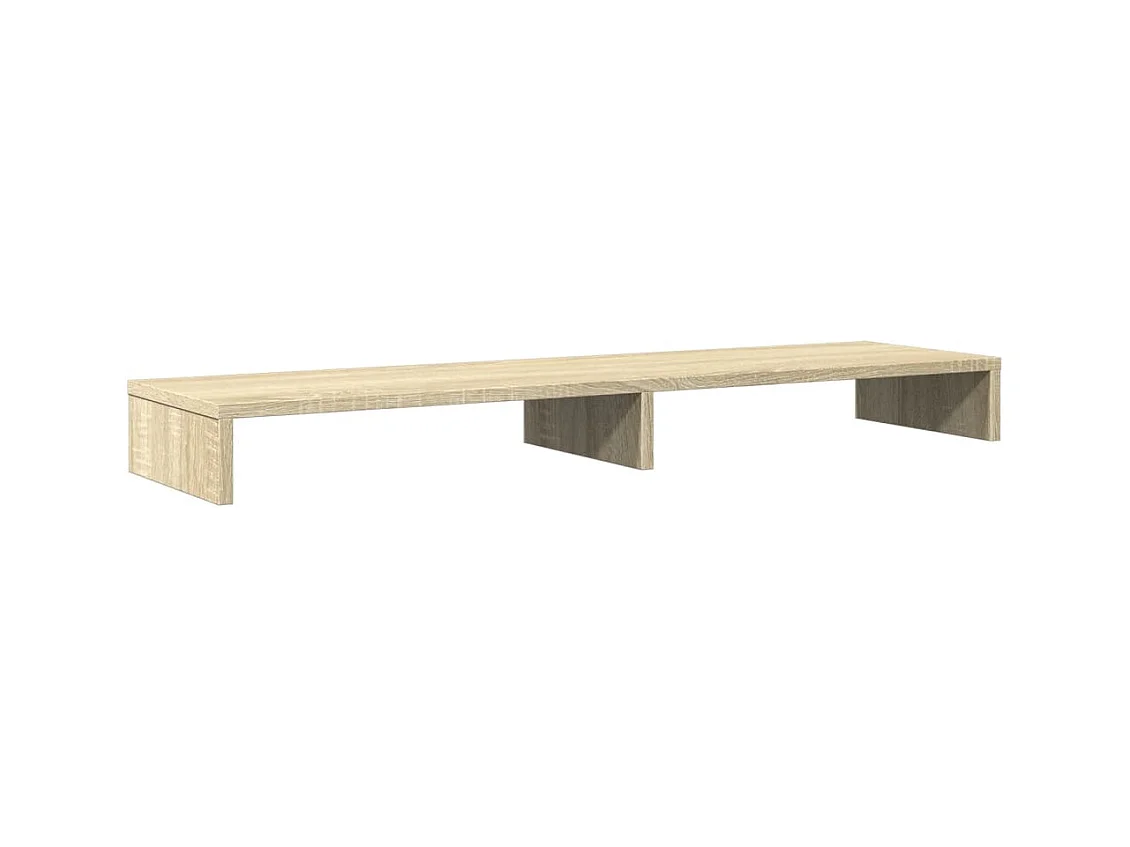 Mesa de monitor para oficina Sonoma 100 x 27 x 10 cm madera de ingeniería marrón 02_0044975