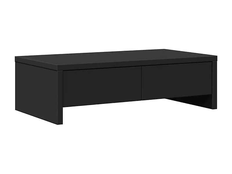 Suporte para monitor mesa e móveis com gavetas madeira projetada preta 02_0044943