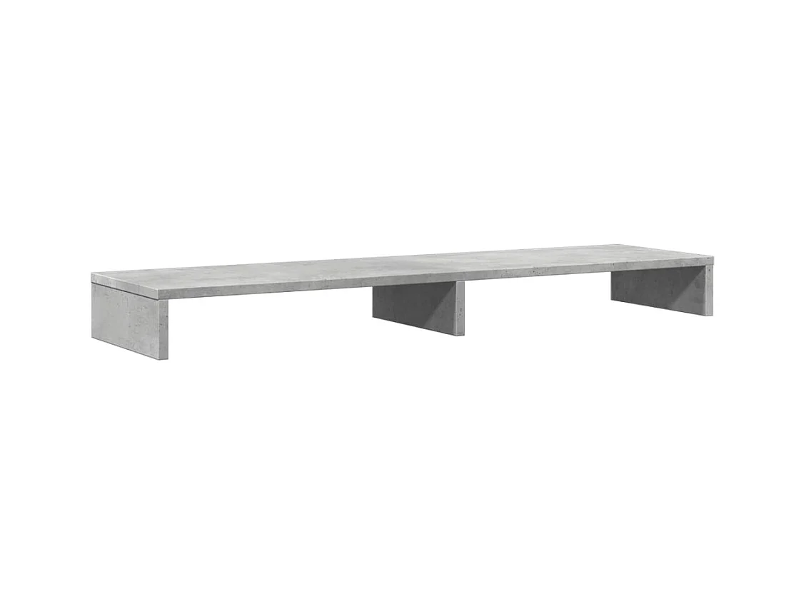 Mesa de escritorio para monitor mueble de madera de ingeniería 100 x 27 x 10 cm color gris 02_0044834