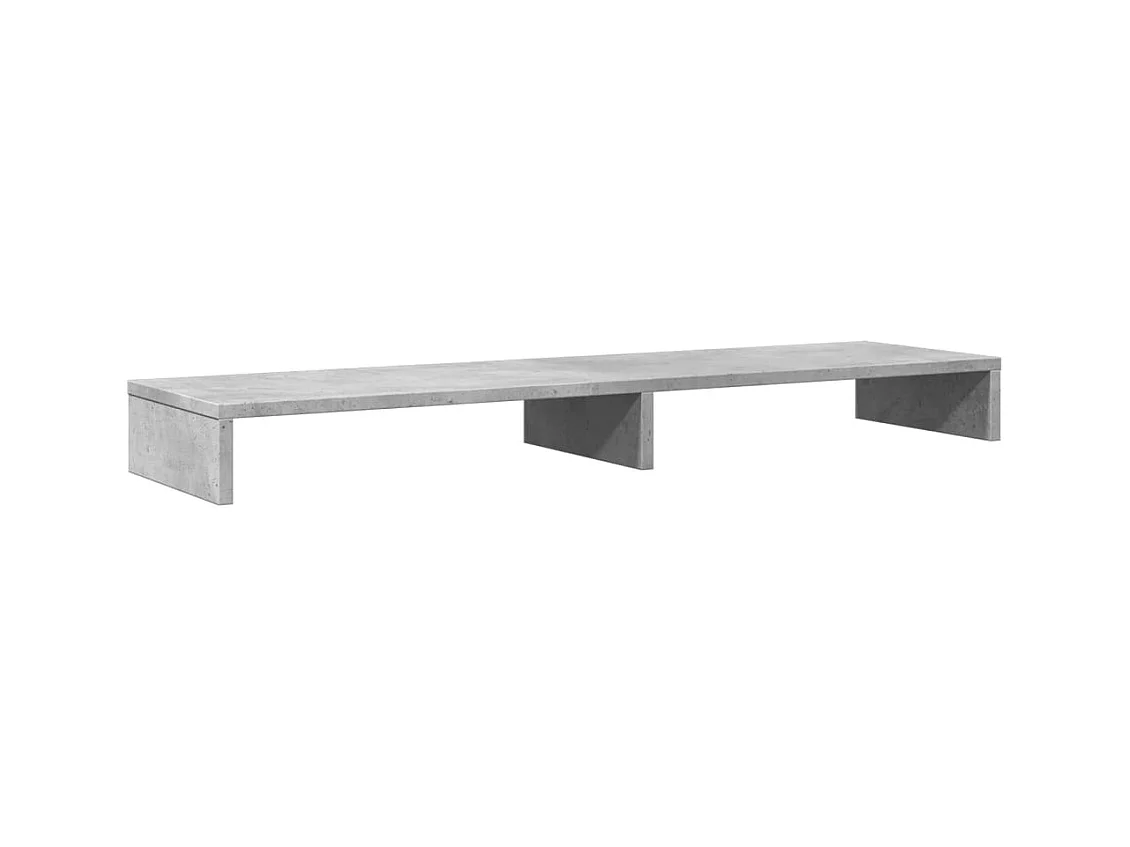 Mesa de escritorio para monitor mueble de madera de ingeniería 100 x 27 x 10 cm color gris 02_0044834