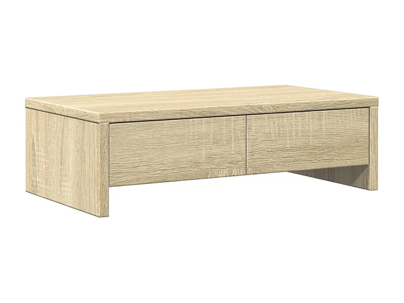 Supporto per monitor tavolo da scrivania con cassetti legno ingegnerizzato Sonoma marrone 02_0044945