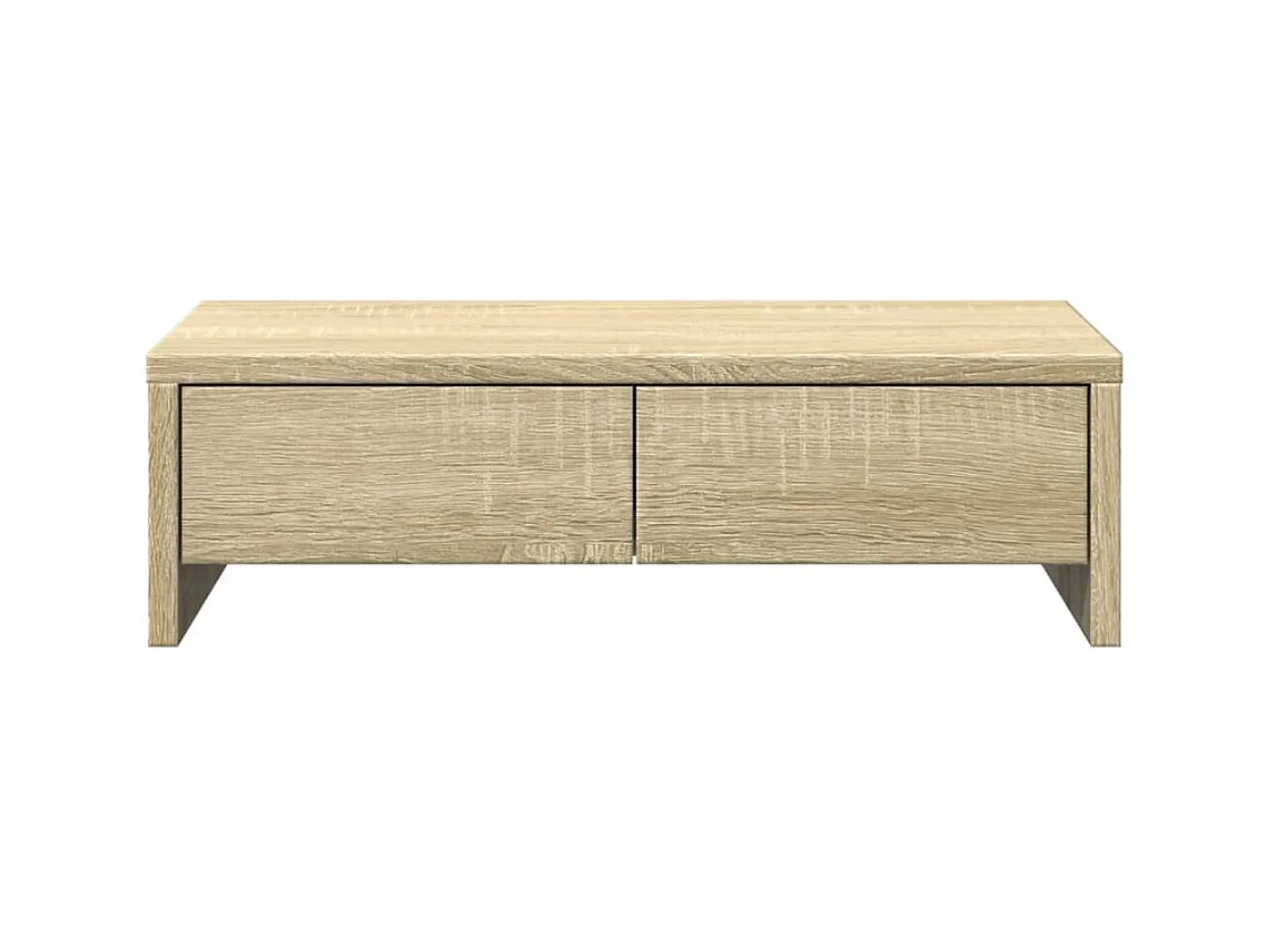 Suporte para monitor mesa e móveis com gavetas madeira de engenharia Sonoma marrom 02_0044945